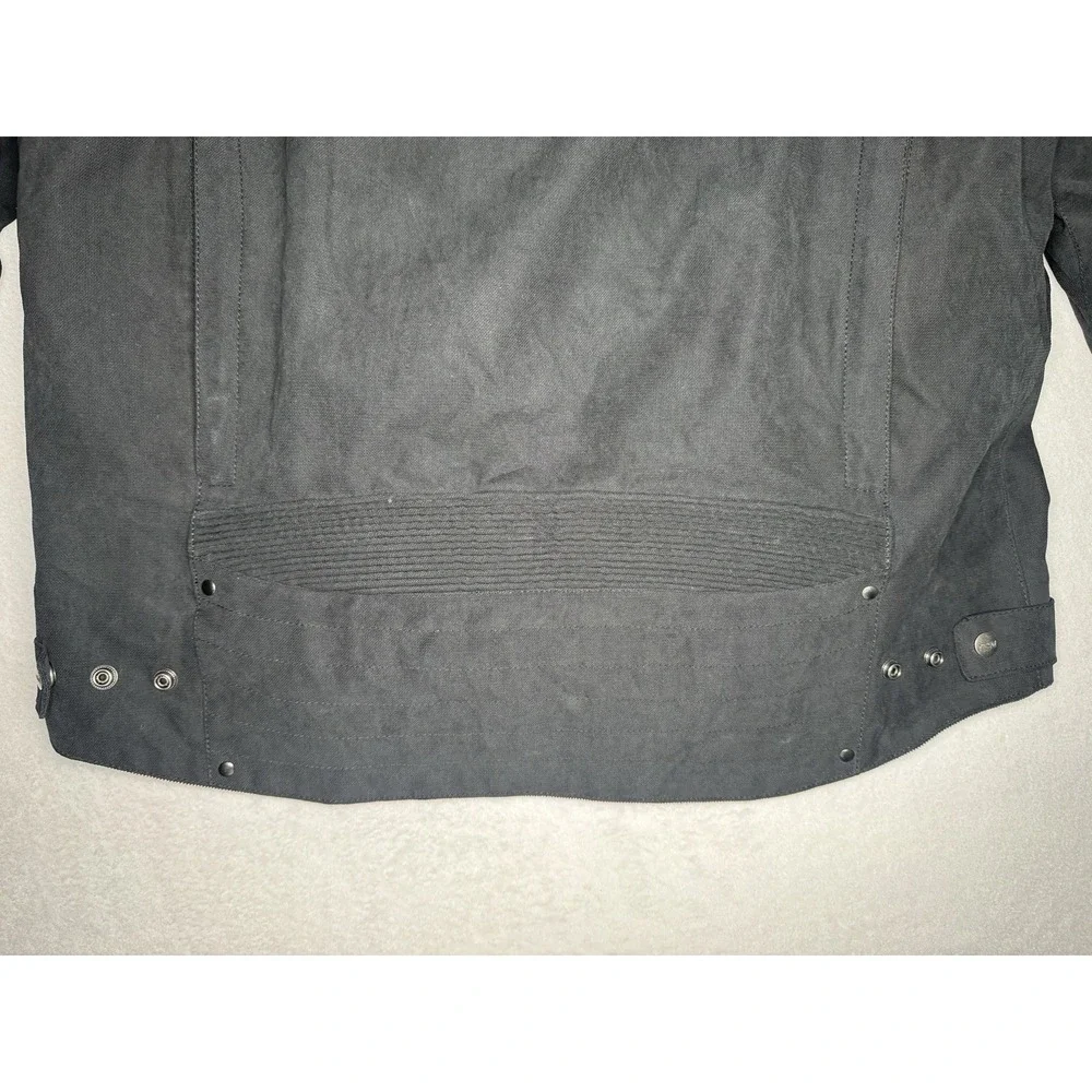 Street & Steel Black Padded Motorcycle Riding Jacket‎ Brotherhood Patch Sz XL